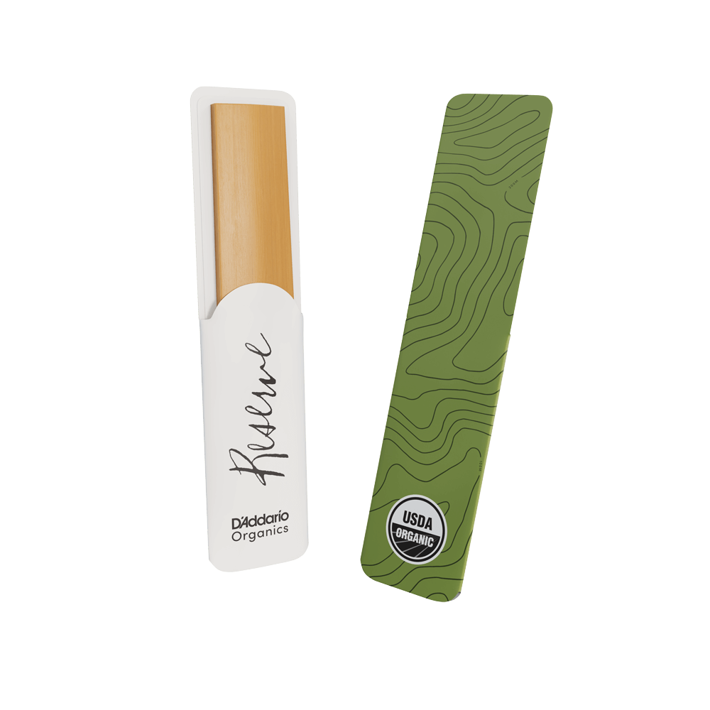 D'Addario Organic Reserve Baritone Saxophone Reeds, Strength 3.5, Individually-Sealed, 5-Pack