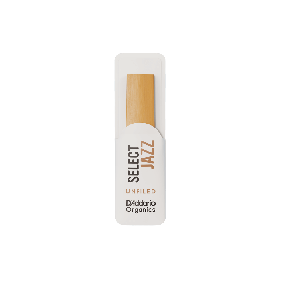 D'Addario Organic Select Jazz Unfiled Soprano Saxophone Reeds, Strength 3 Hard, Individually-Sealed, 10-Pack