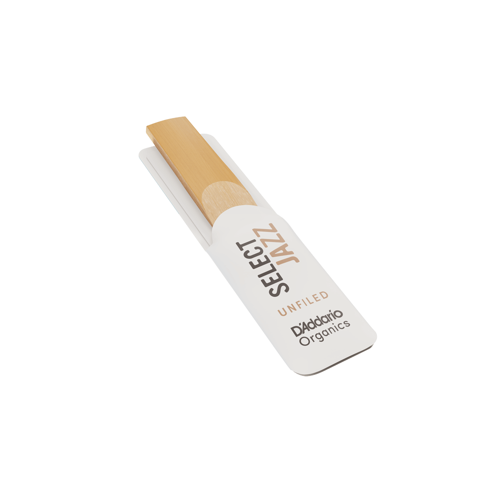 D'Addario Organic Select Jazz Unfiled Soprano Saxophone Reeds, Strength 3 Hard, Individually-Sealed, 10-Pack