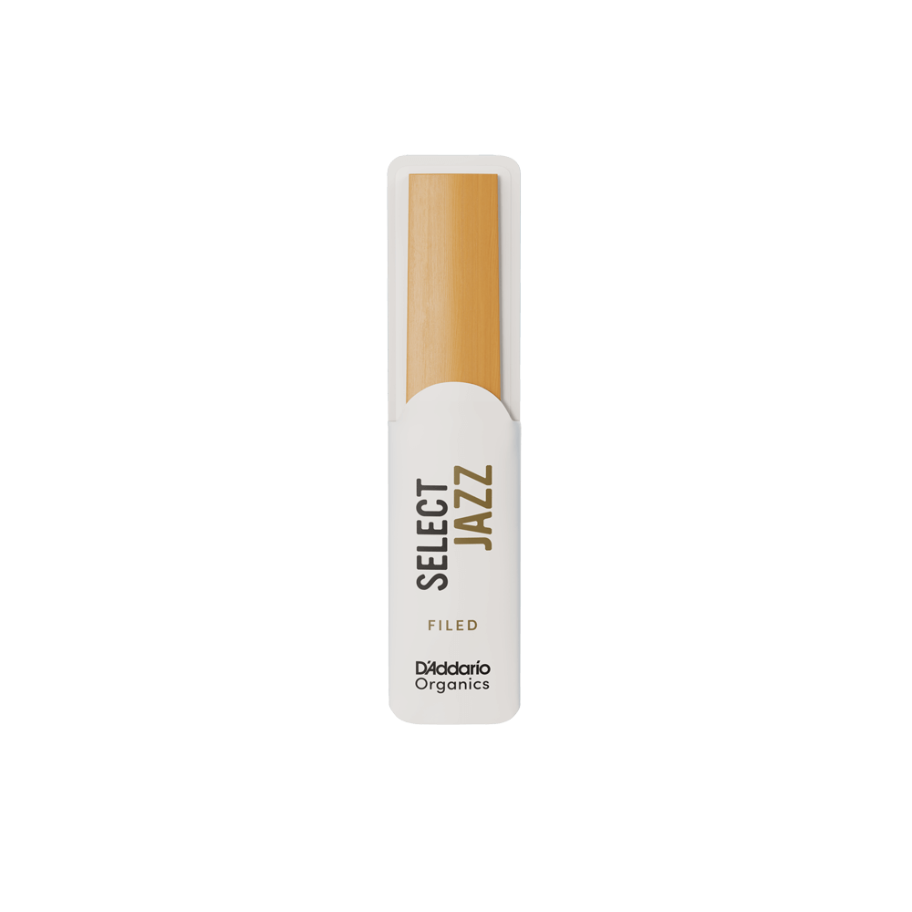 D'Addario Organic Select Jazz Filed Baritone Saxophone Reeds, Strength 3 Soft, Individually-Sealed, 5-Pack