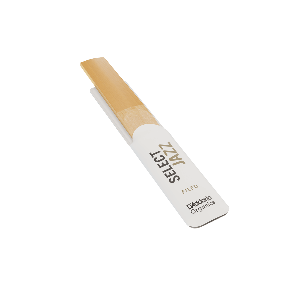 D'Addario Organic Select Jazz Filed Baritone Saxophone Reeds, Strength 3 Soft, Individually-Sealed, 5-Pack