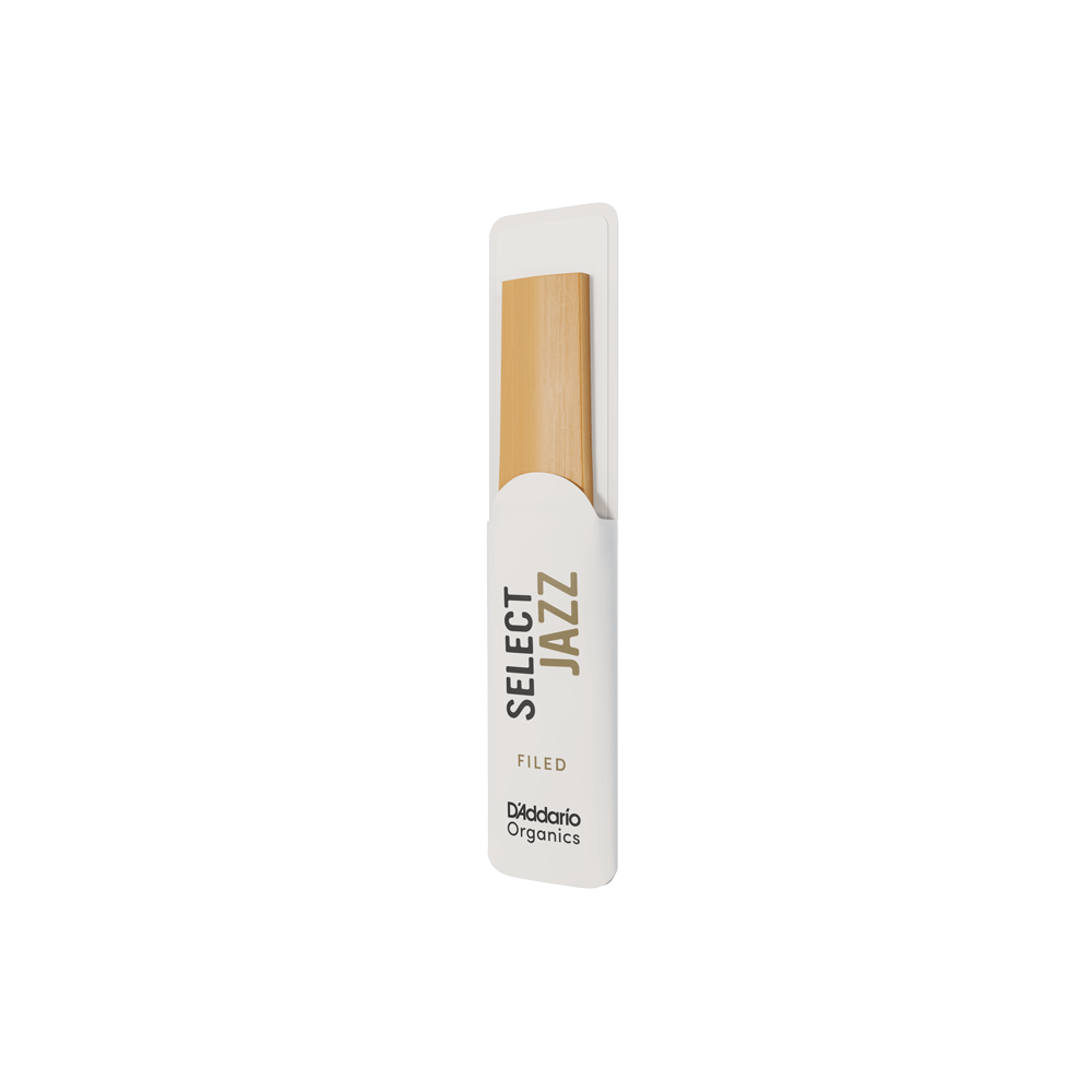 D'Addario Organic Select Jazz Filed Tenor Saxophone Reeds, Strength 2 Hard, Individually-Sealed, 5-Pack