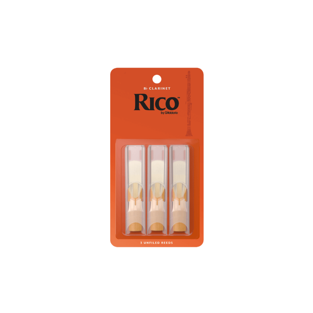 Rico by D&#39;Addario Bb Clarinet Reeds, Strength 2, 3-pack