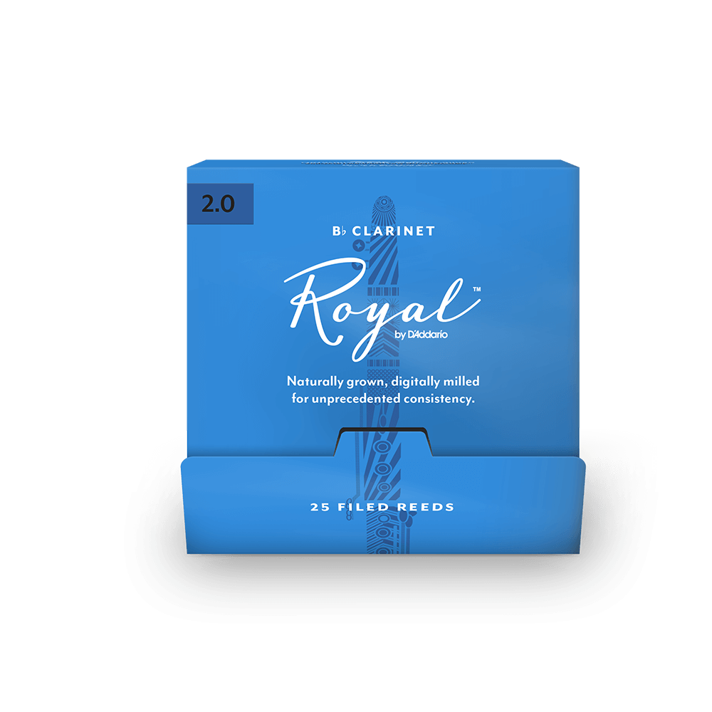 Royal by D'Addario Bb Clarinet Reeds, #2.0, 25-Count Single Reeds