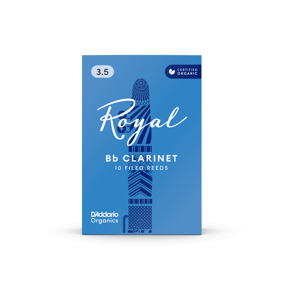 Royal Organic Bb Clarinet Reeds, Strength 3.5, 10-Pack 