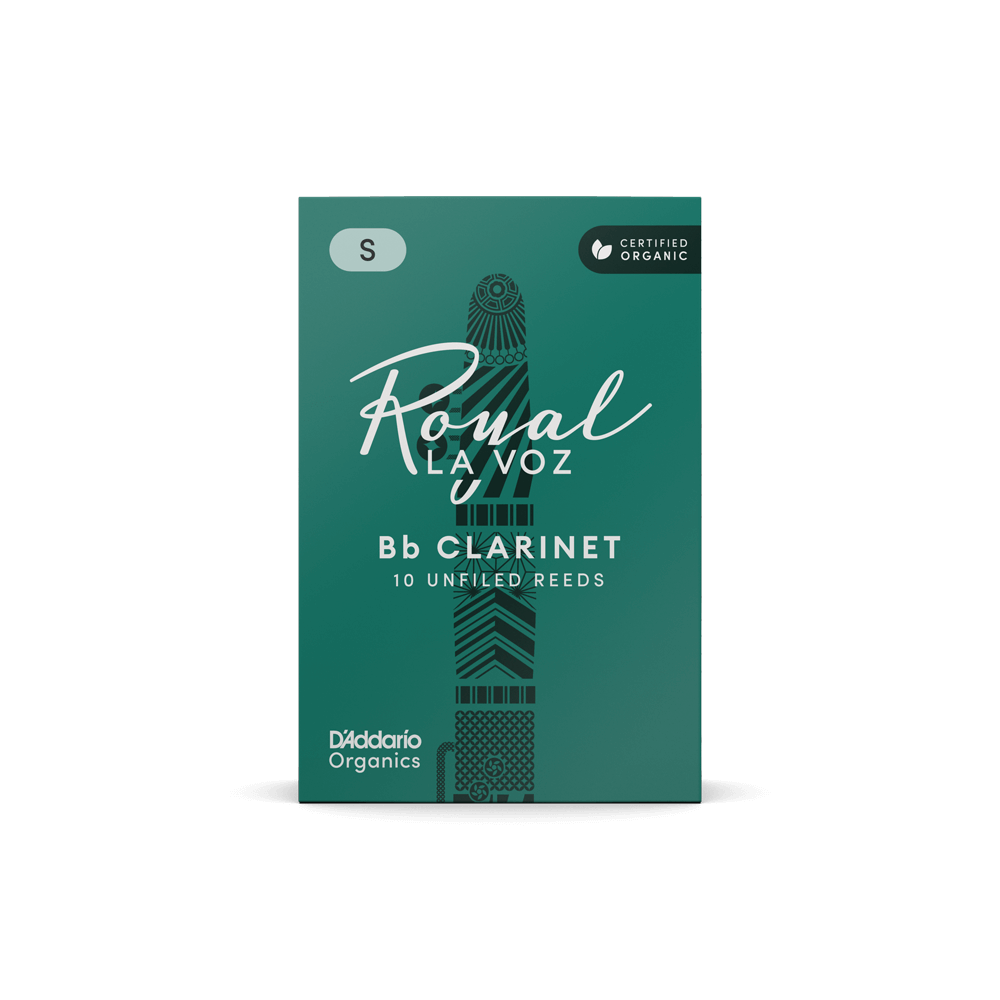 Royal La Voz Organic Bb Clarinet Reeds, Strength Soft, 10-pack