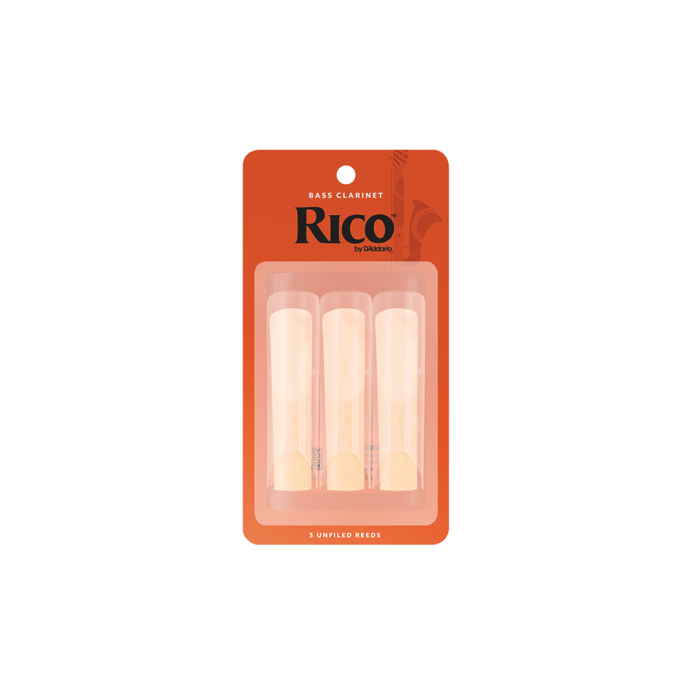 Rico by D'Addario Bass Clarinet Reeds, Strength 2.5, 3-Pack