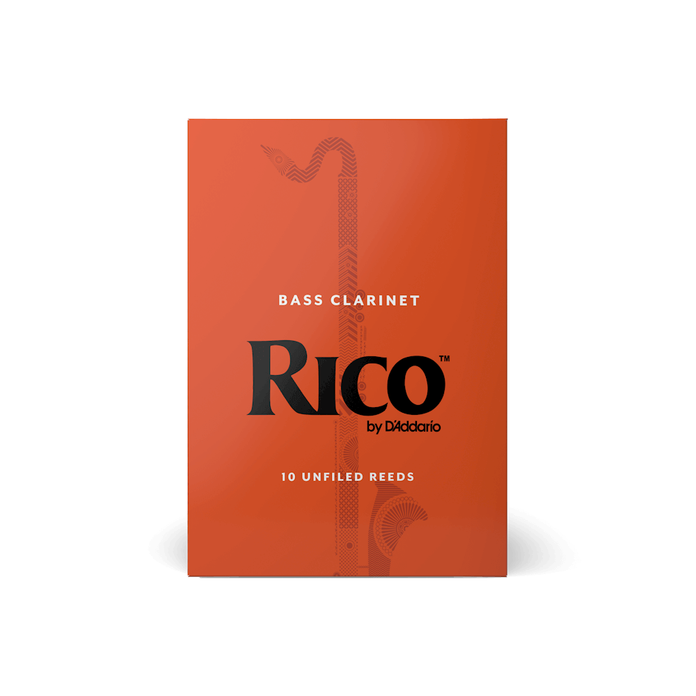Rico by D'Addario Bass Clarinet Reeds, Strength 2, 10 Pack
