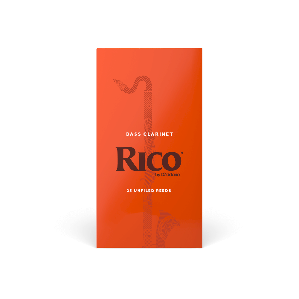 Rico by D'Addario Bass Clarinet Reeds, Strength 2, 25 Pack