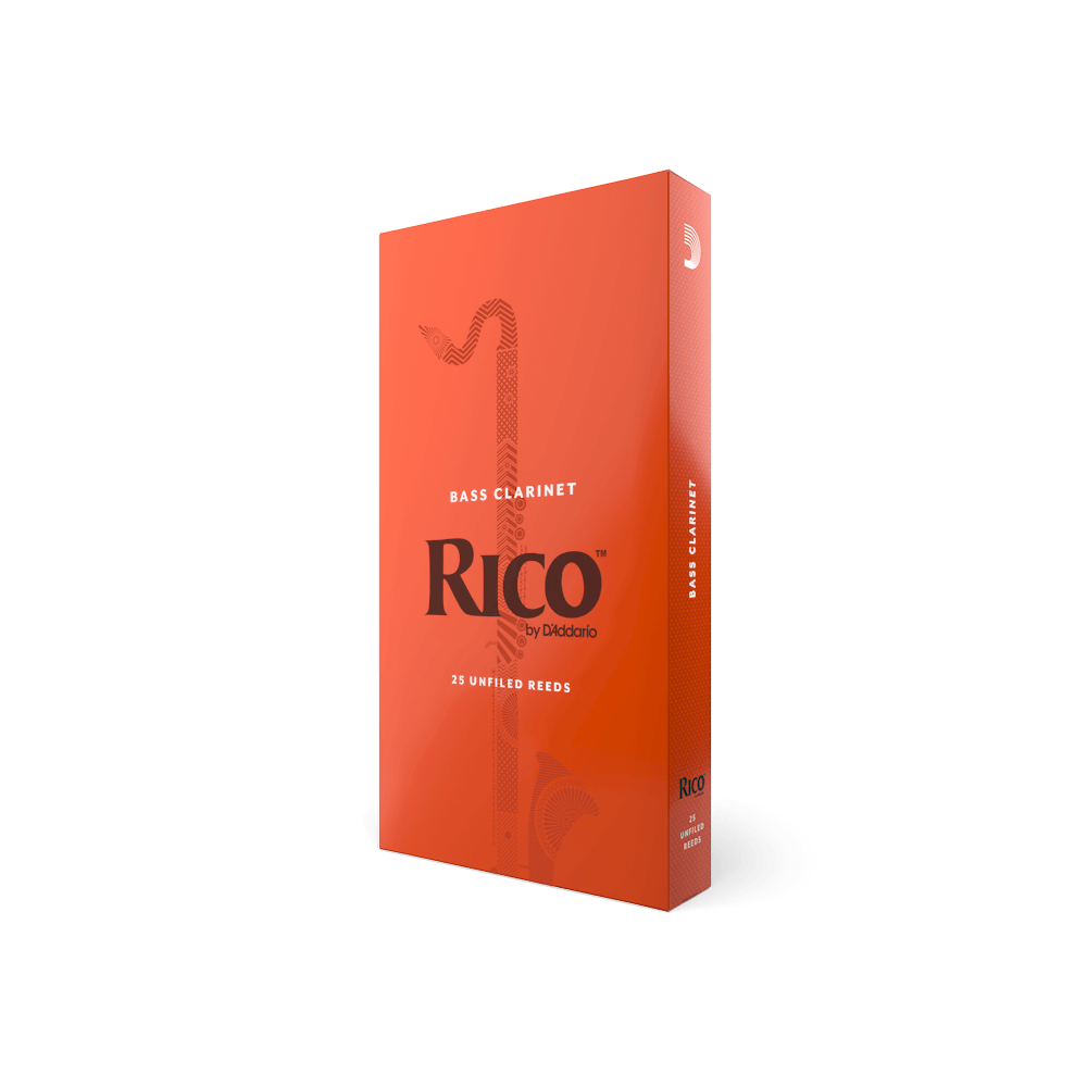 Rico by D'Addario Bass Clarinet Reeds, Strength 2, 25 Pack