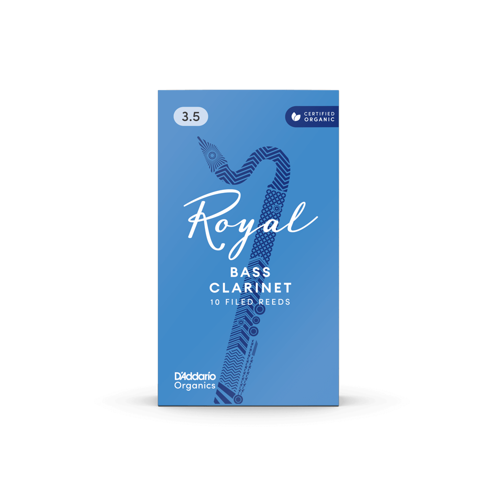 Royal Organic Bass Clarinet Reeds, Strength 3.5, 10-Pack 