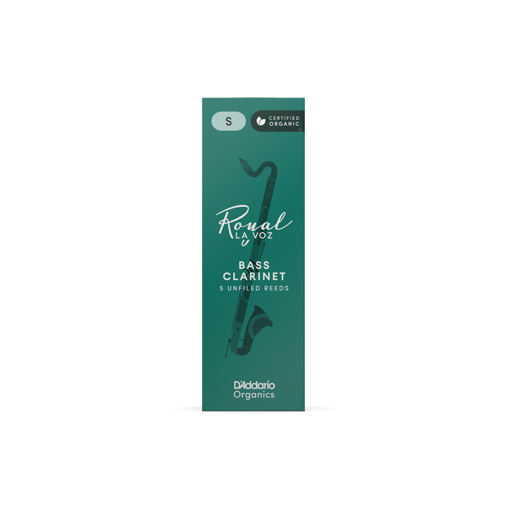 Royal La Voz Organic Bass Clarinet Reeds, Strength Soft, 5-pack