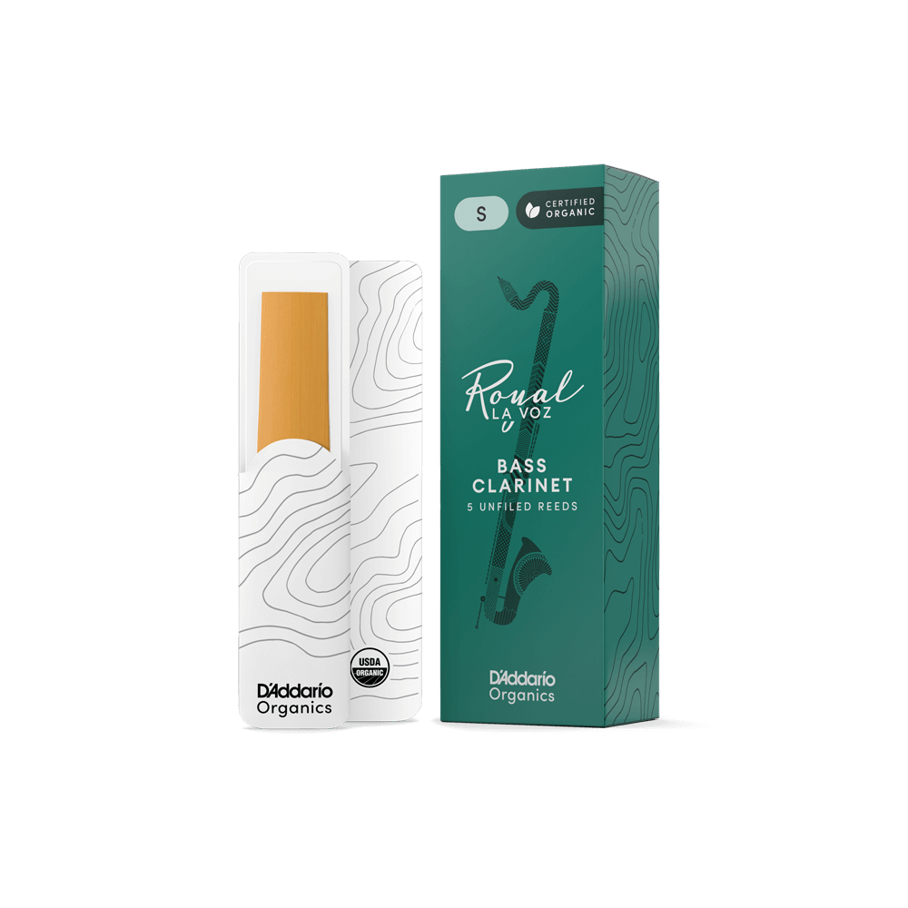 Royal La Voz Organic Bass Clarinet Reeds, Strength Soft, 5-pack