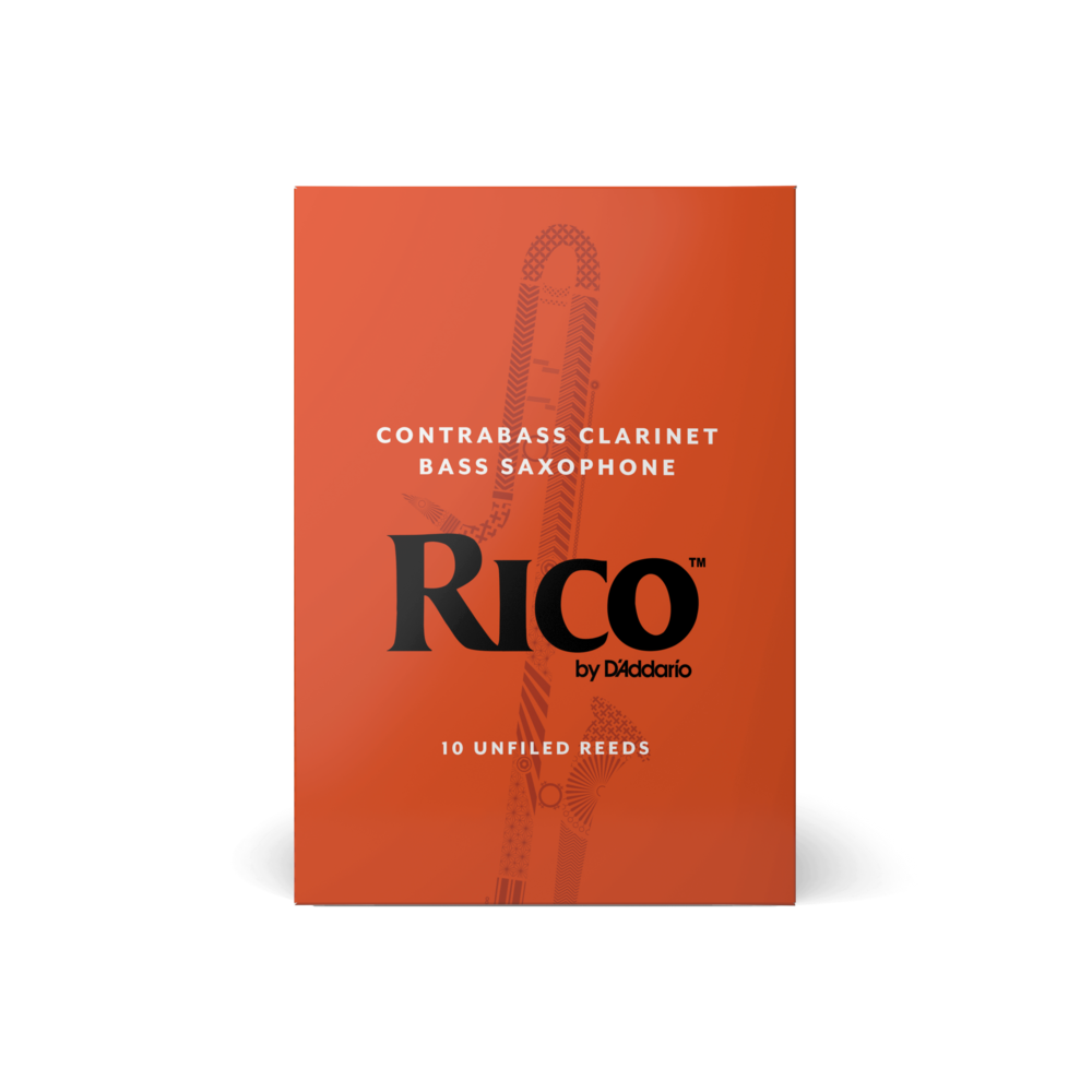 Rico by D'Addario Contra Clarinet/Bass Sax Reeds, Strength 1.5, 10-pack