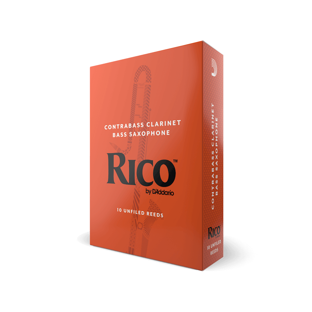 Rico by D'Addario Contra Clarinet/Bass Sax Reeds, Strength 1.5, 10-pack