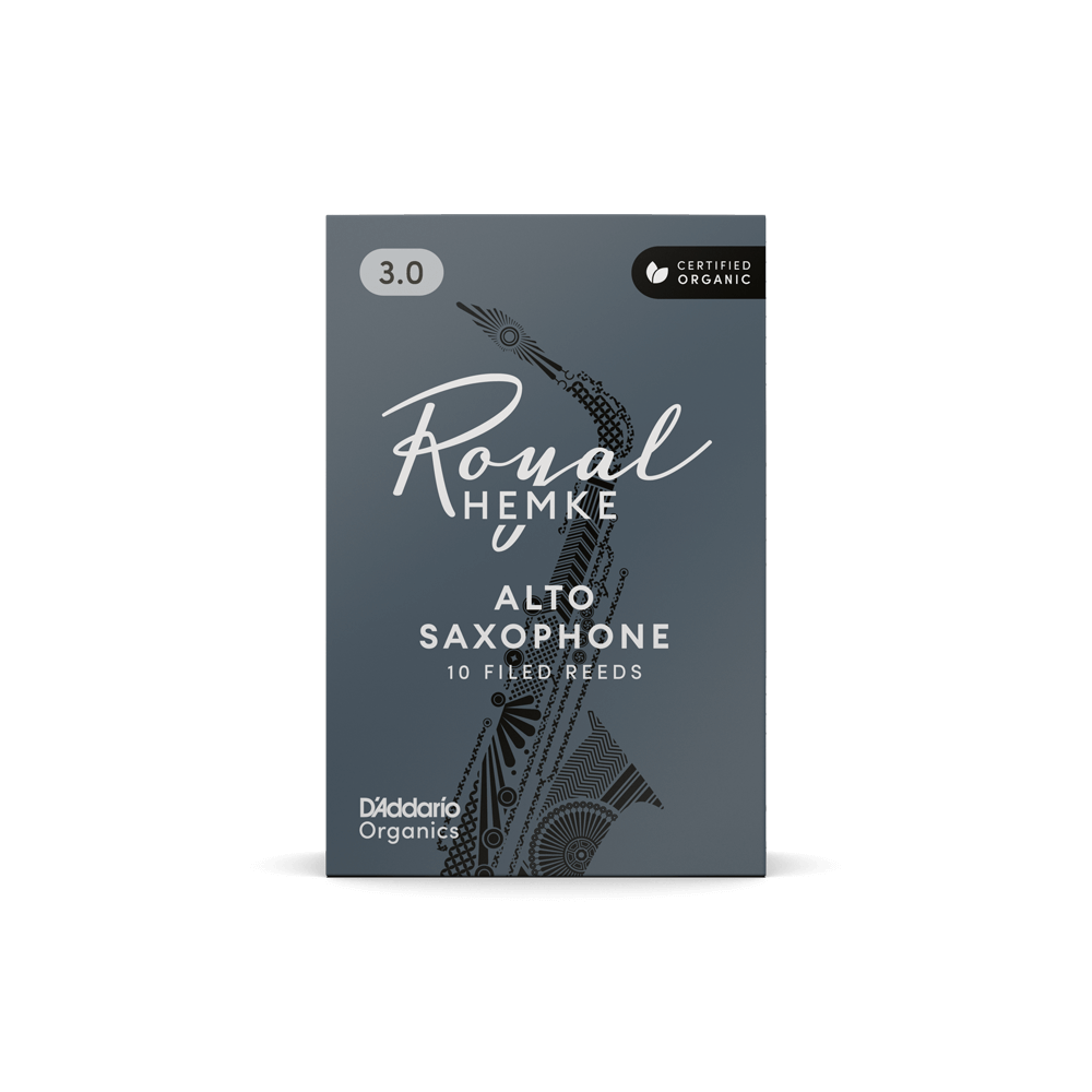 Royal Hemke Organic Alto Saxophone Reeds, Strength 3.0, 10-pack