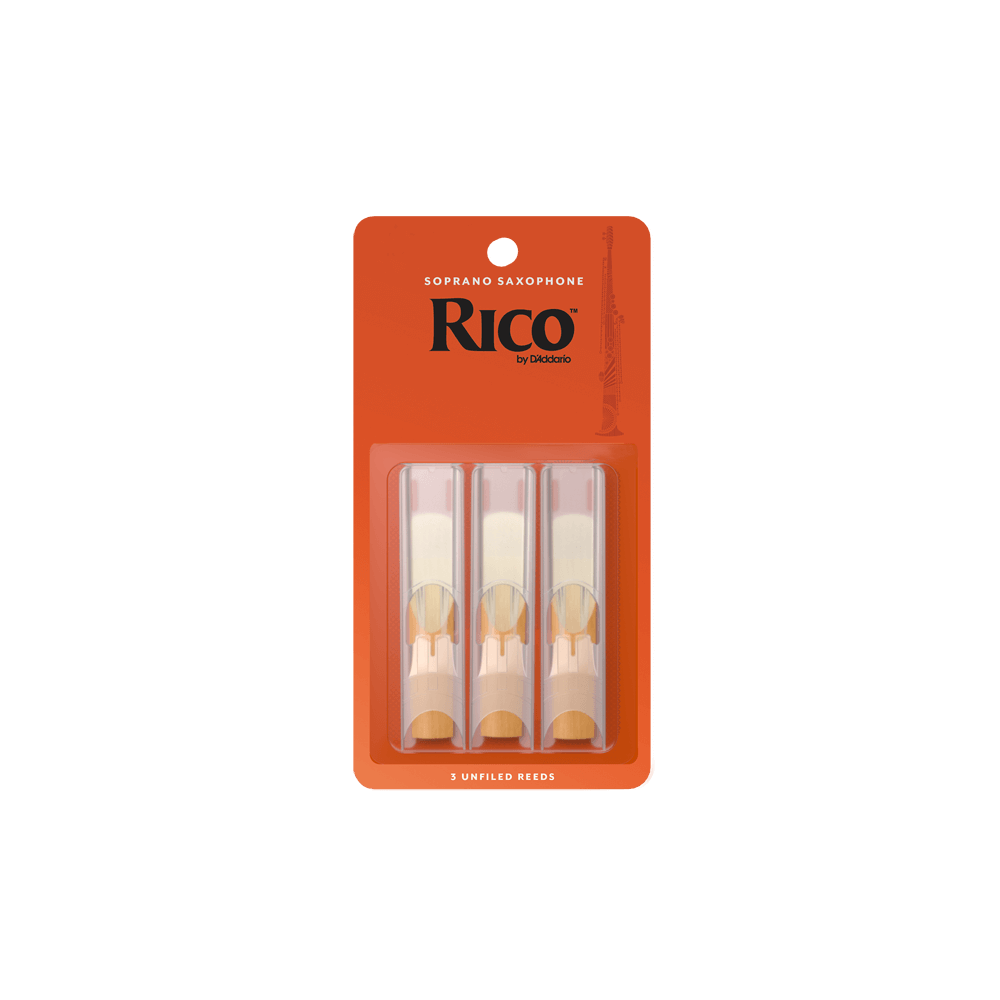 Rico by D'Addario Soprano Sax Reeds, Strength 2.5, 3-pack