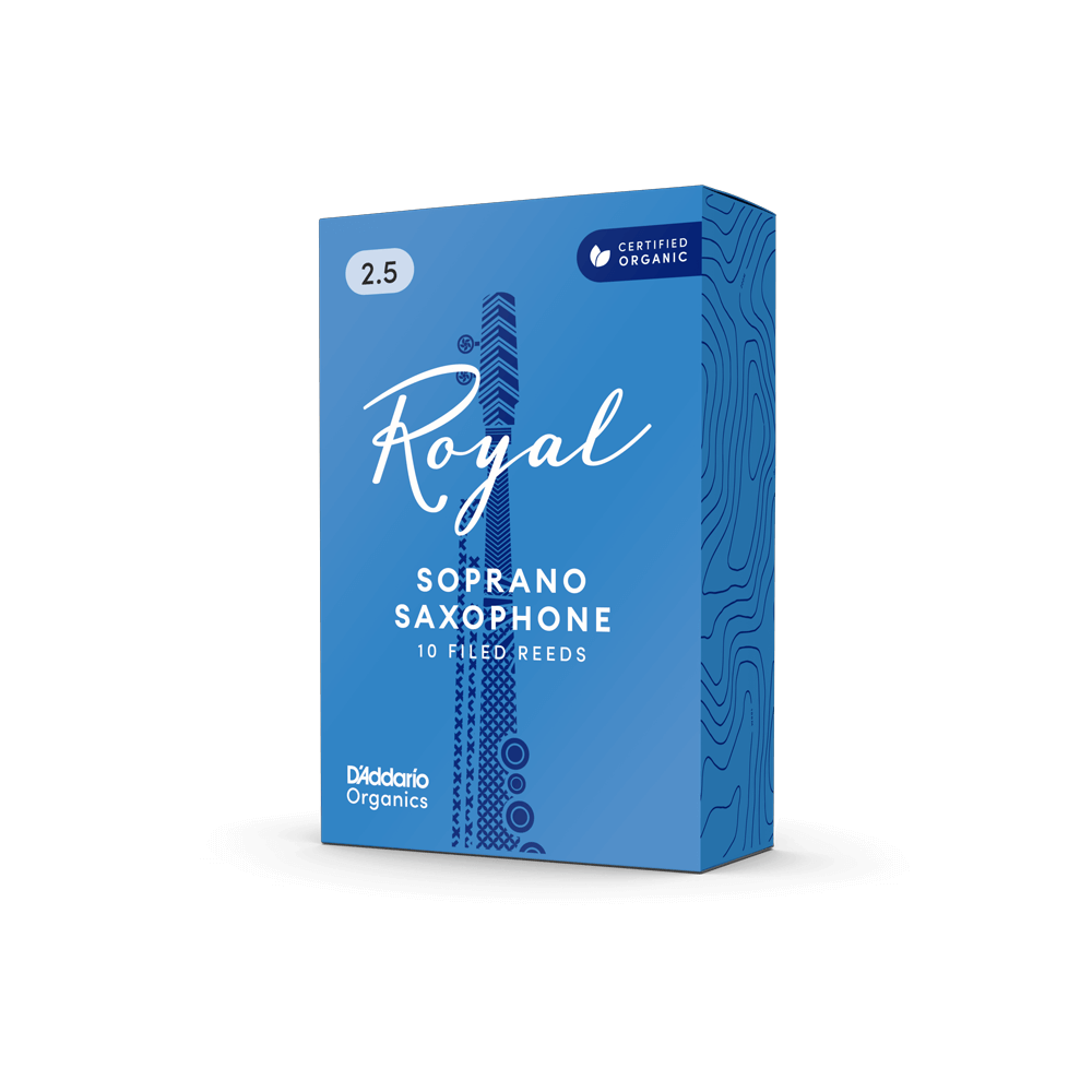 Royal Organic Soprano Saxophone Reeds, Strength 2.5, 10-Pack 