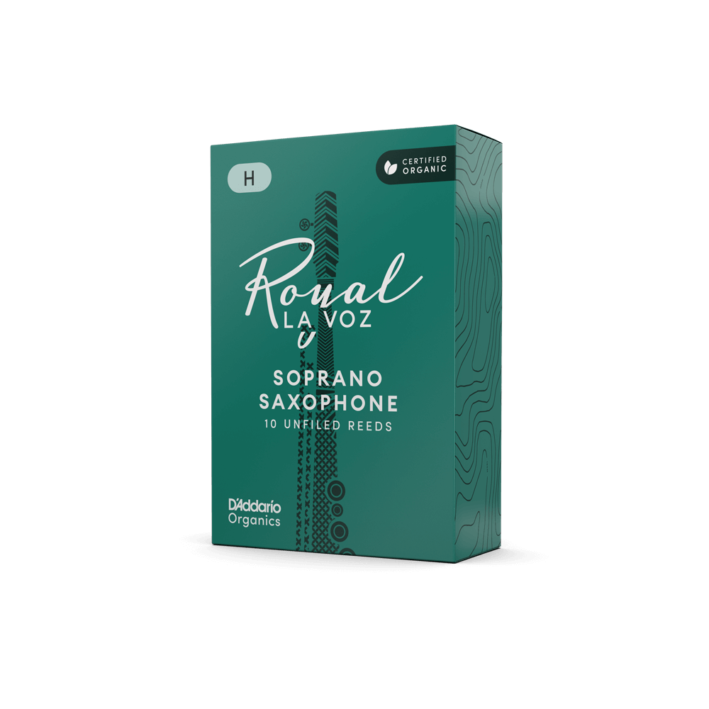 Royal La Voz Organic Soprano Saxophone Reeds, Strength Hard, 10-pack