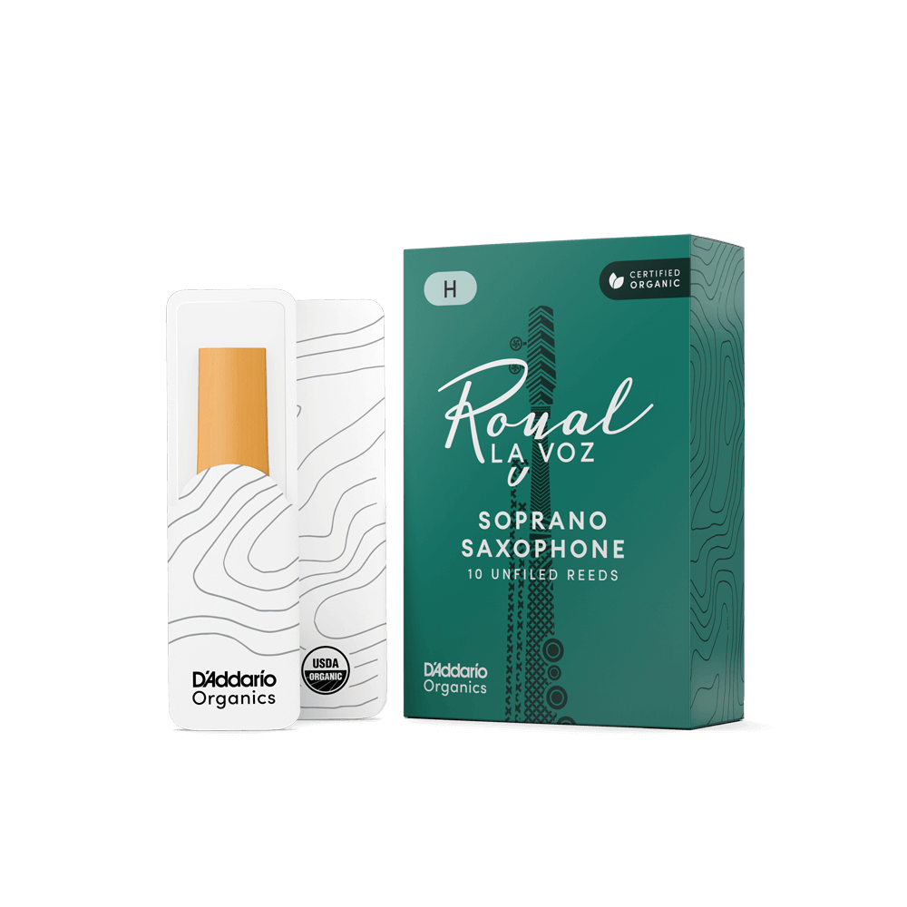 Royal La Voz Organic Soprano Saxophone Reeds, Strength Hard, 10-pack