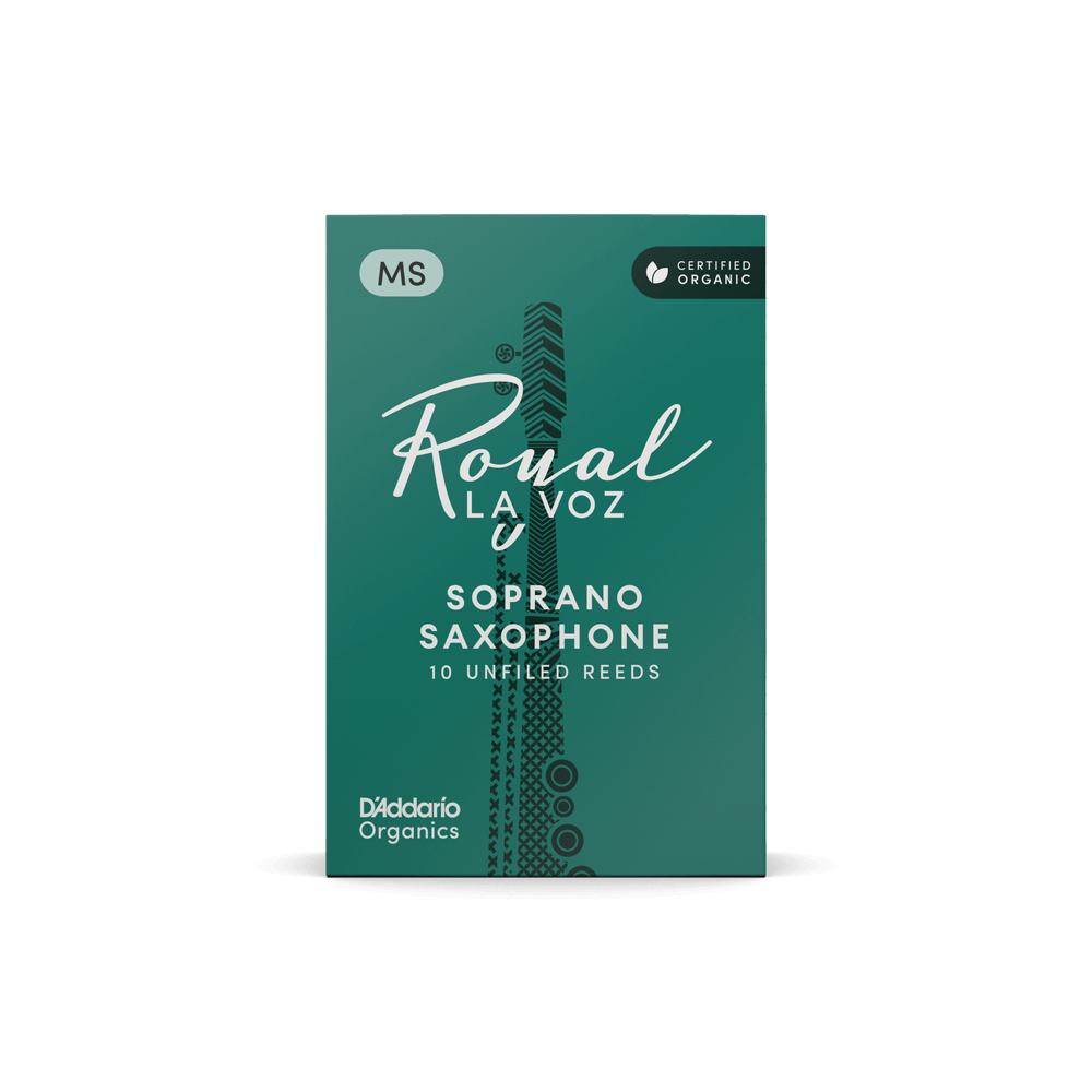 Royal La Voz Organic Soprano Saxophone Reeds, Strength Medium Soft, 10-pack