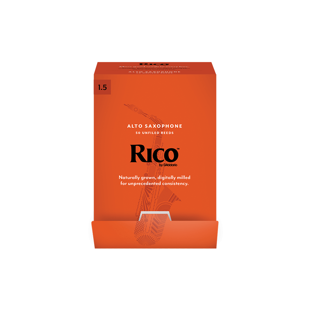Rico by D'Addario Alto Saxophone Reeds, Strength 1.5, 50-pack