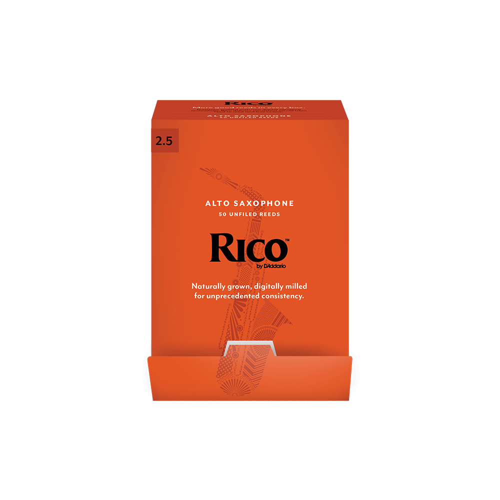 Rico by D'Addario Alto Saxophone Reeds, Strength 2.5, 50-pack