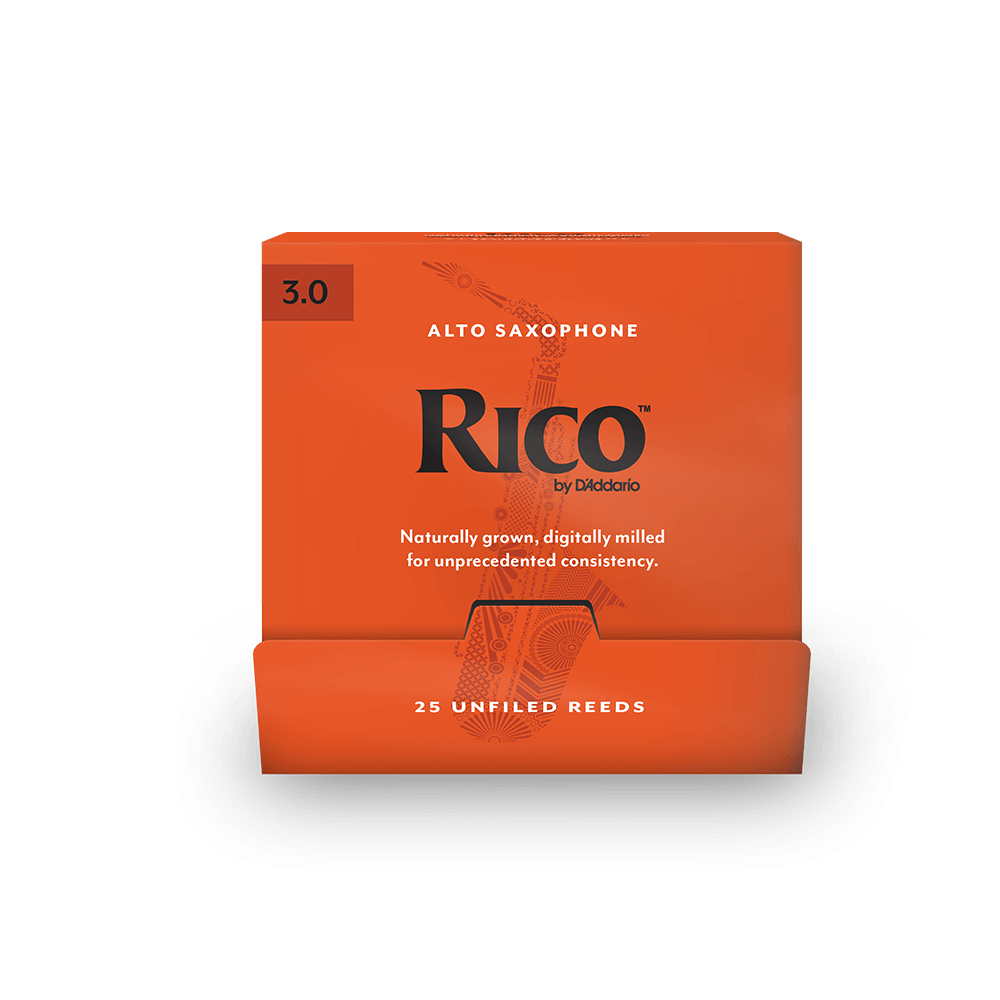 Rico by D'Addario Alto Saxophone Reeds, #3.0, 25-Count Single Reeds