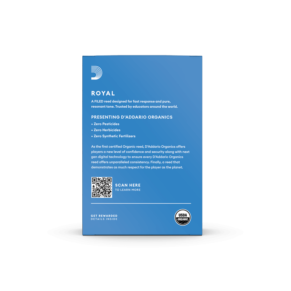 Royal Organic Alto Saxophone Reeds, Strength 3.0, 10-Pack