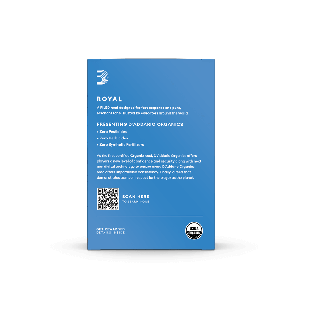 Royal Organic Alto Saxophone Reeds, Strength 3.5, 10-Pack