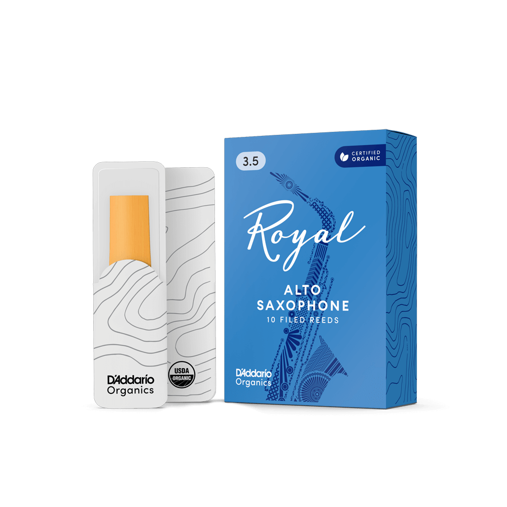 Royal Organic Alto Saxophone Reeds, Strength 3.5, 10-Pack