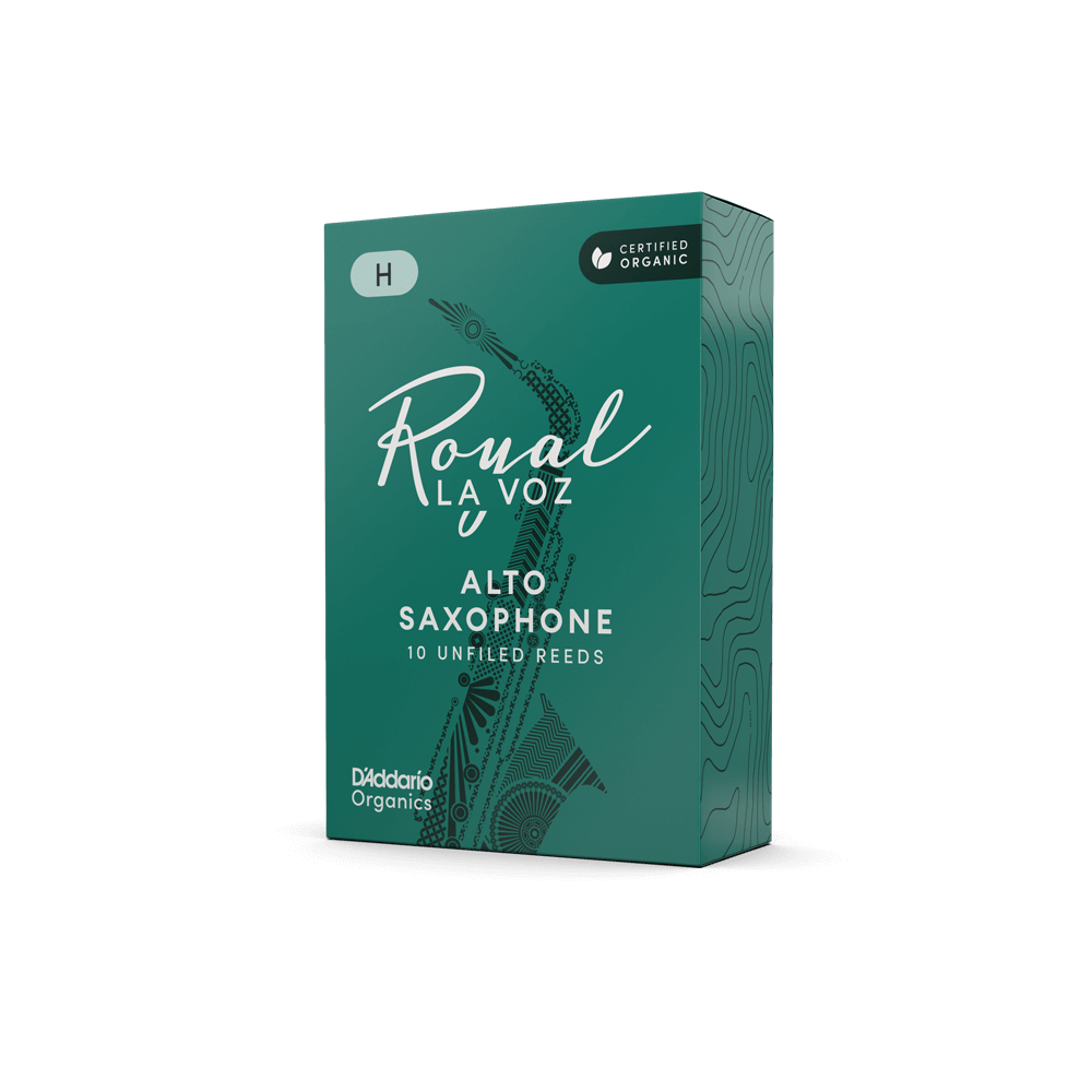 Royal La Voz Organic Alto Saxophone Reeds, Strength Hard, 10-pack