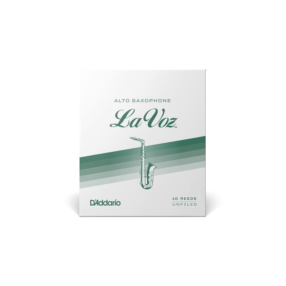 La Voz Alto Saxophone Reeds, Strength Medium, 10 Pack
