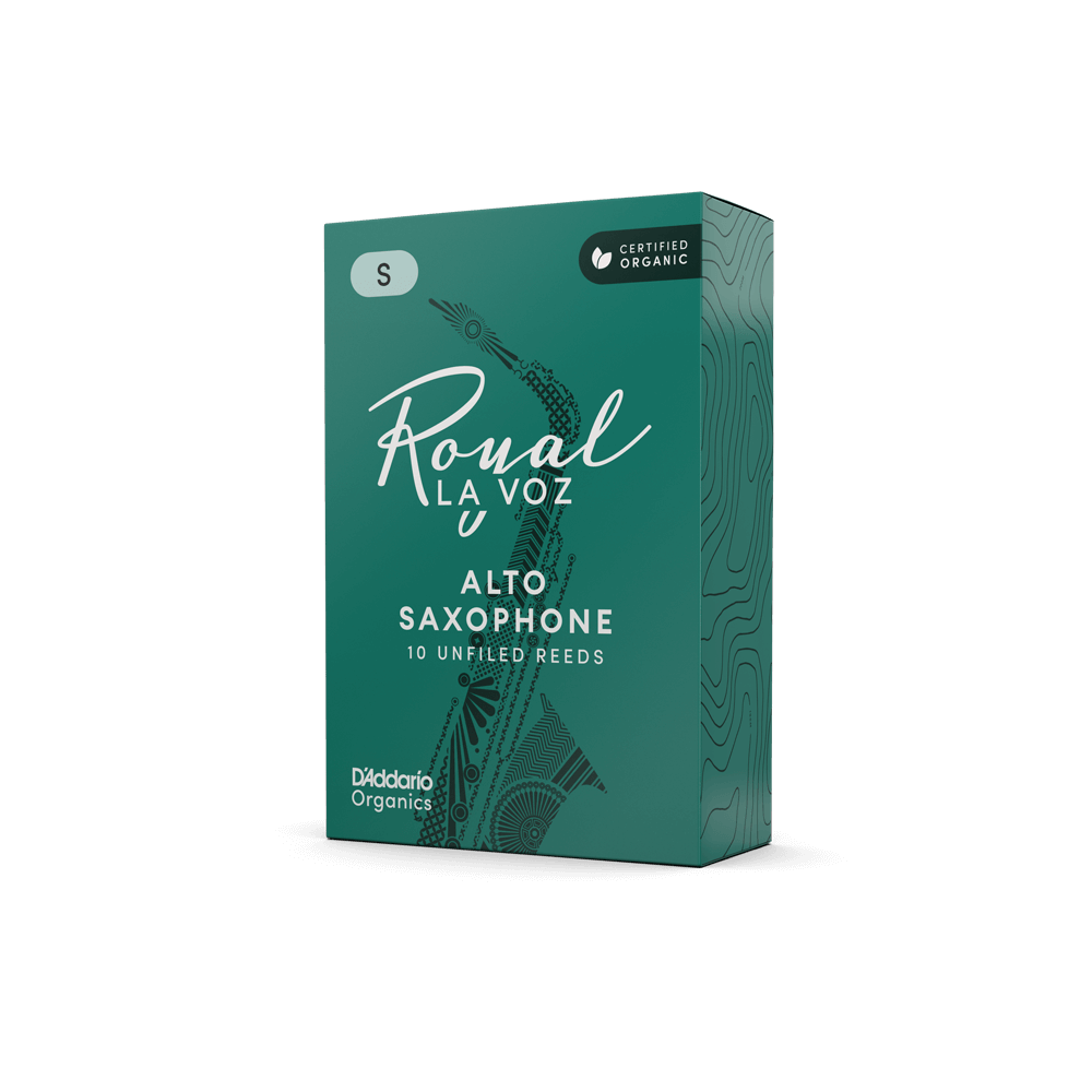 Royal La Voz Organic Alto Saxophone Reeds, Strength Soft, 10-pack