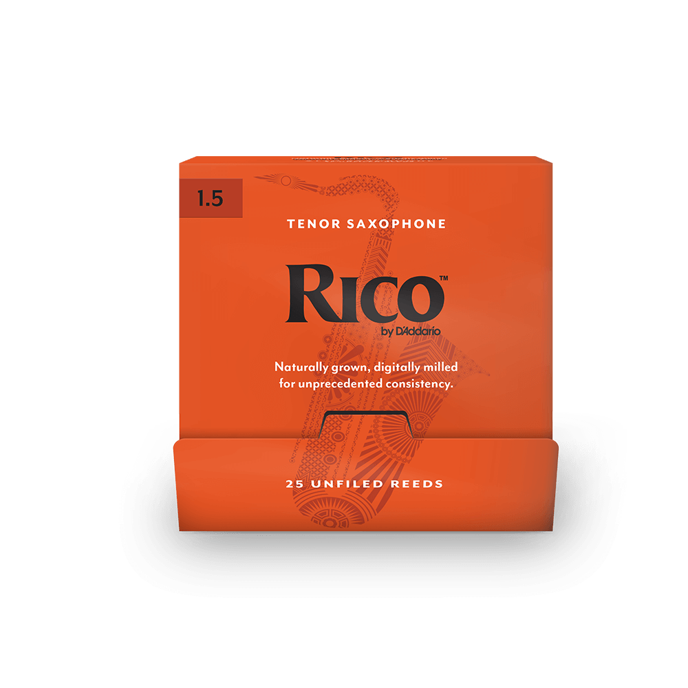 Rico by D'Addario Tenor Saxophone Reeds, #1.5, 25-Count Single Reeds