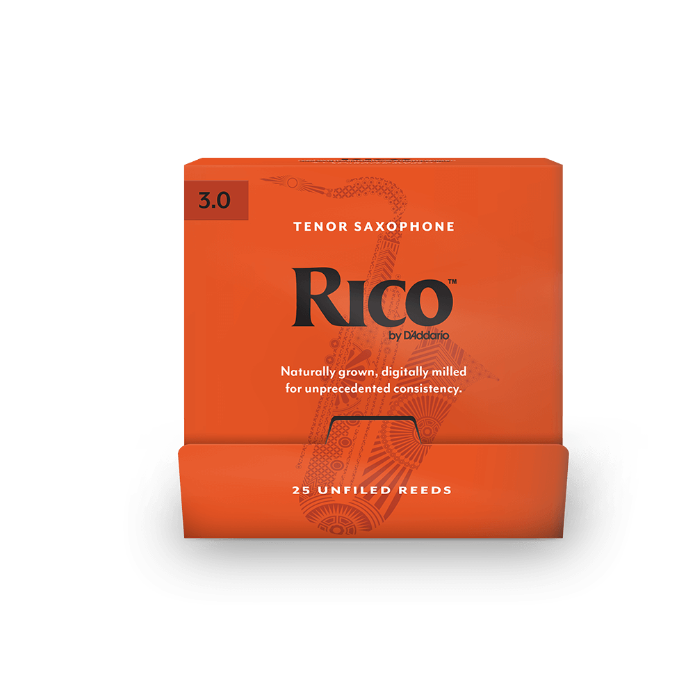 Rico by D'Addario Tenor Saxophone Reeds, #3.0, 25-Count Single Reeds