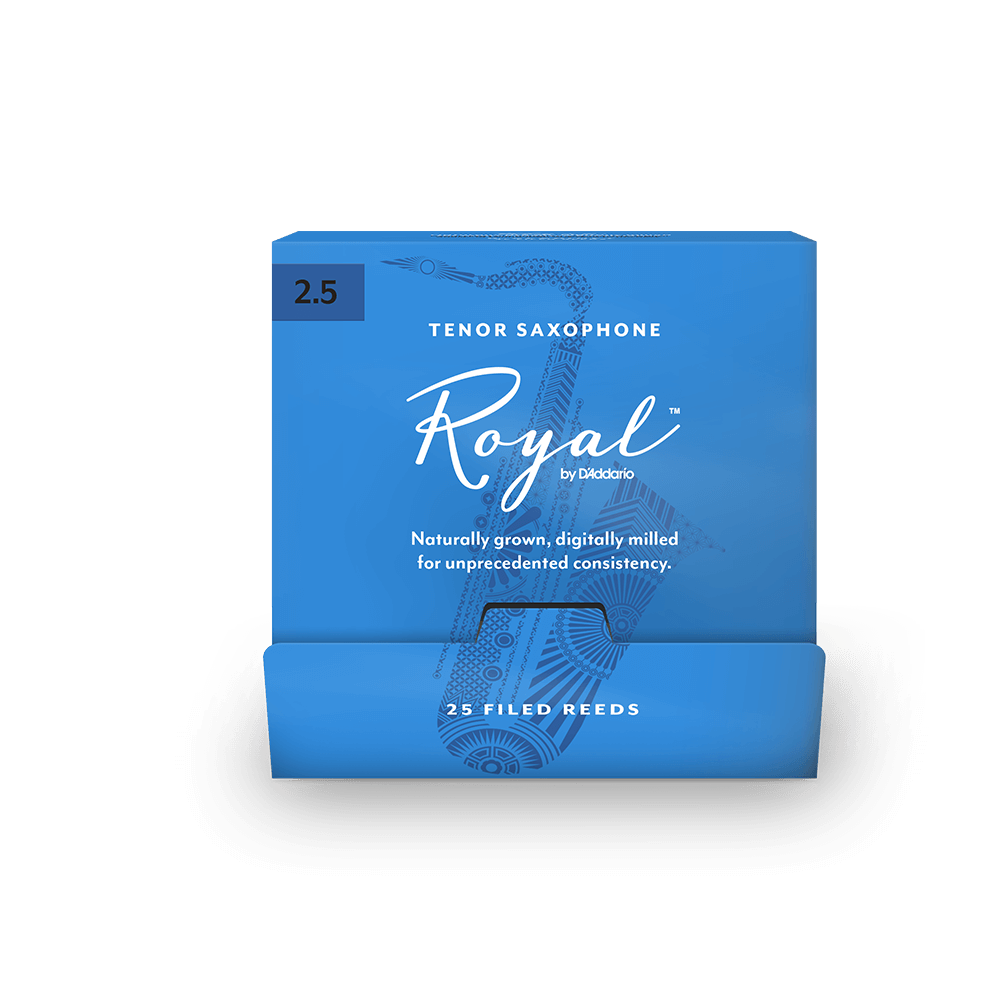 Royal by D'Addario Tenor Saxophone Reeds, #2.5, 25-Count Single Reeds