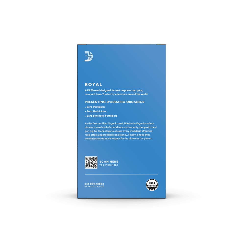 Royal Organic Baritone Saxophone Reeds, Strength 2.0, 10-Pack 