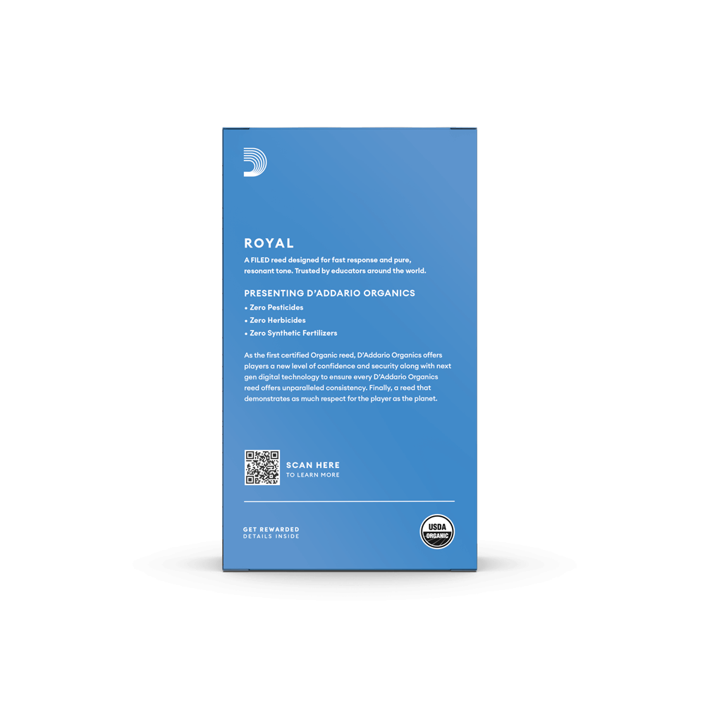 Royal Organic Baritone Saxophone Reeds, Strength 3.0, 10-Pack 