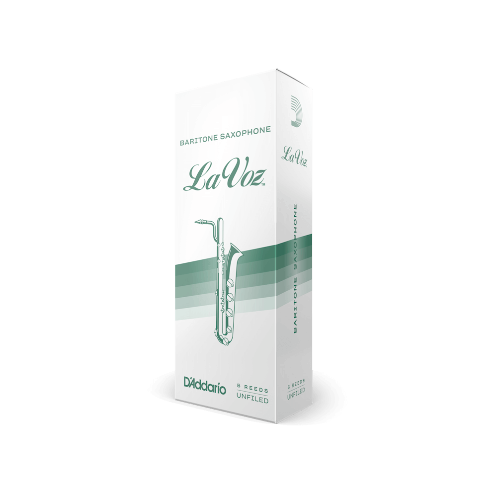 La Voz Baritone Saxophone Reeds, Medium Hard, 5 Pack