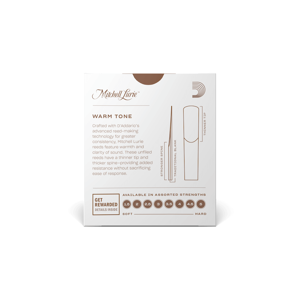 Mitchell Lurie Bb Clarinet Reeds, Strength 4.5, 10 Pack