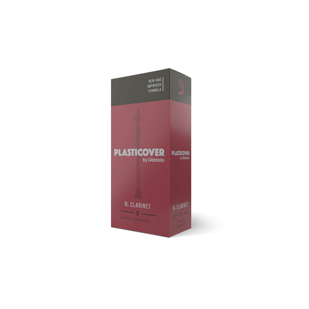 Plasticover by D'Addario Bb Clarinet Reeds, Strength 2.5, 5-pack