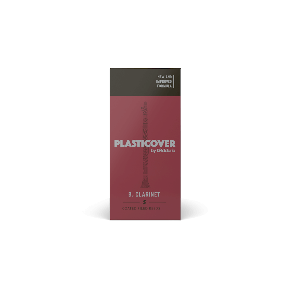 Plasticover by D'Addario Bb Clarinet Reeds, Strength 3, 5-pack