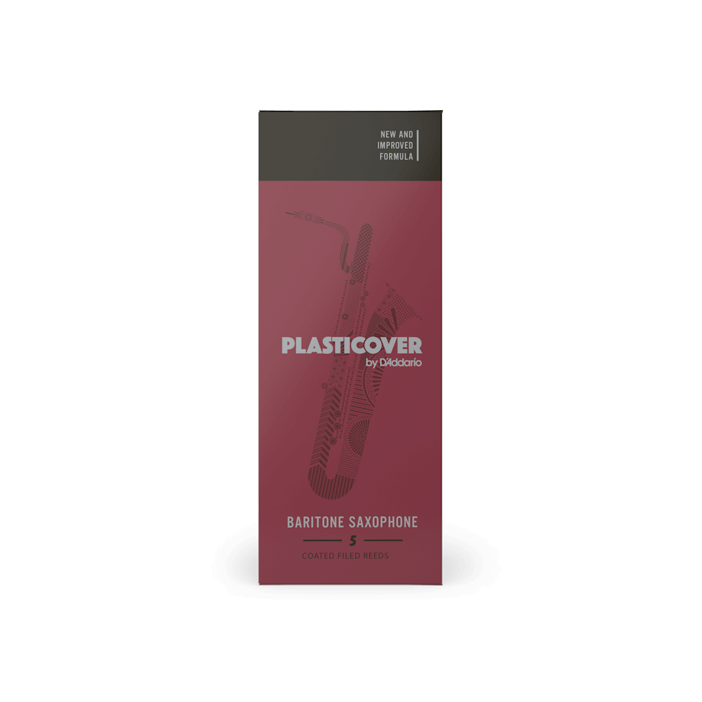 Plasticover by D'Addario Baritone Sax Reeds, Strength 1.5, 5-pack
