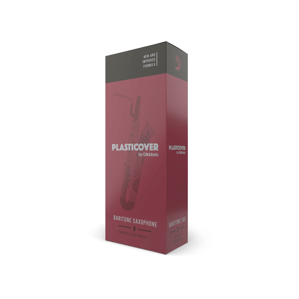 Plasticover by D'Addario Baritone Sax Reeds, Strength 3, 5-pack