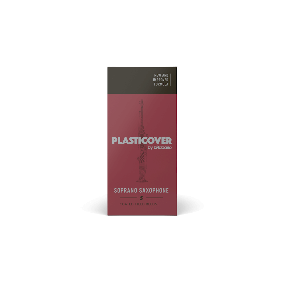 Plasticover by D'Addario Soprano Sax Reeds, Strength 3.5, 5-pack