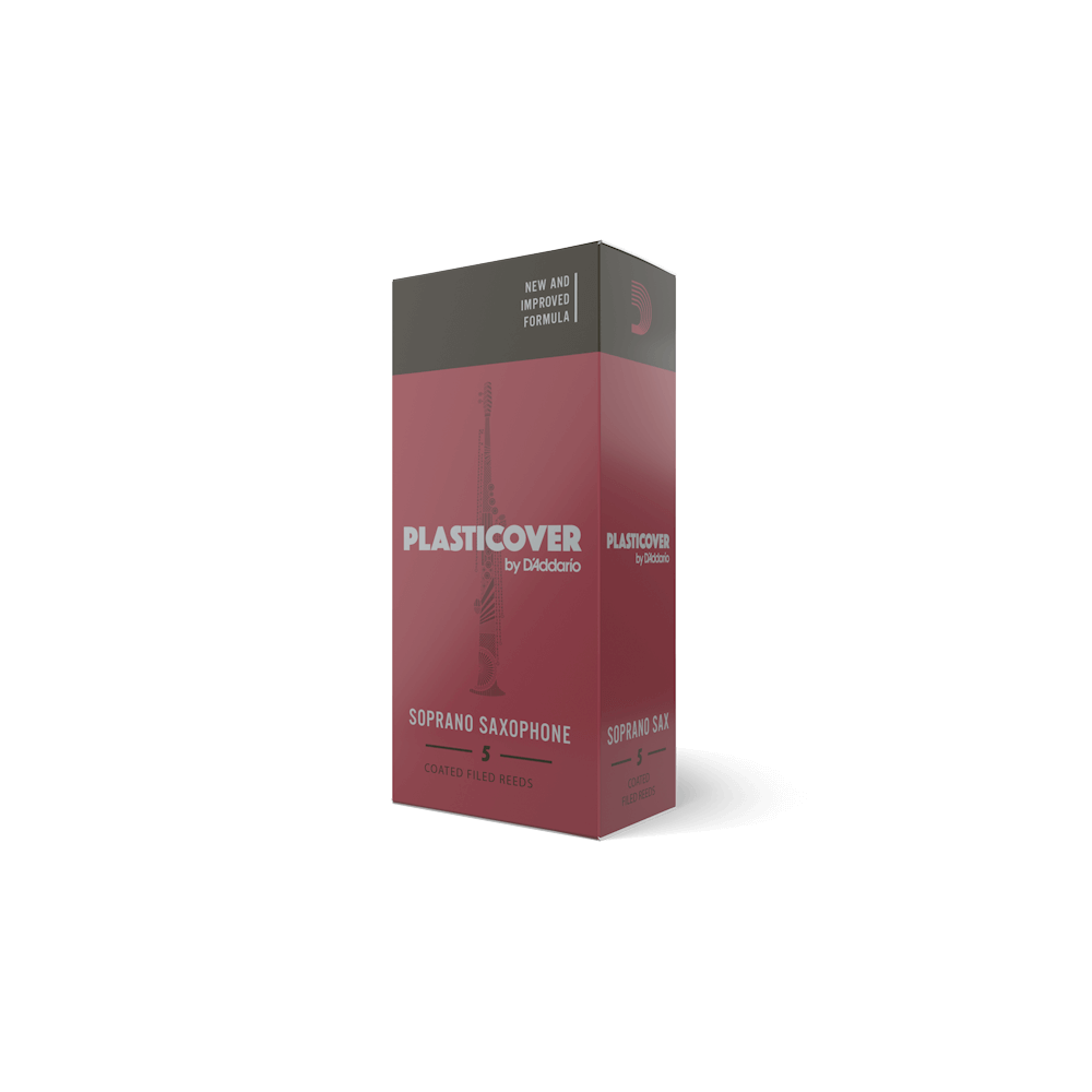 Plasticover by D'Addario Soprano Sax Reeds, Strength 3.5, 5-pack