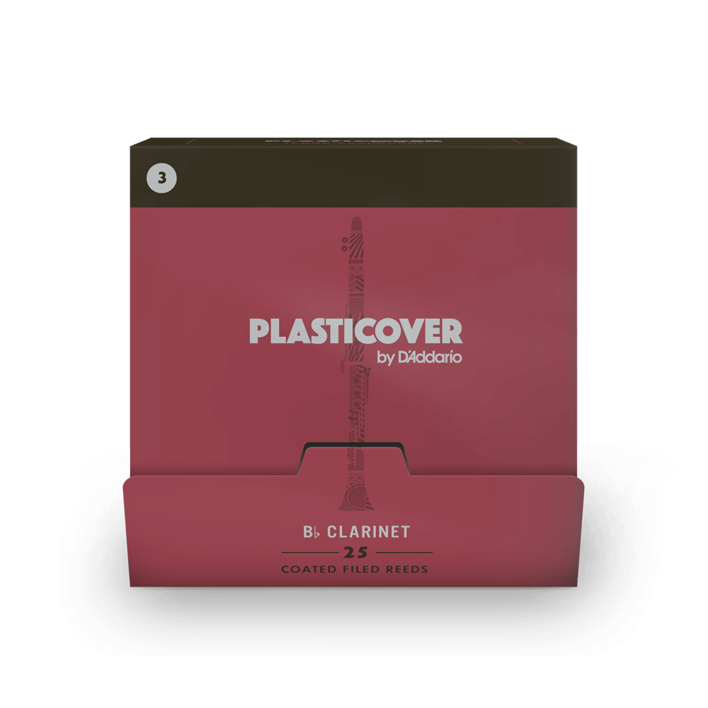 Plasticover by D'Addario Bb Clarinet Reeds, Strength 3.0, 25-Pack