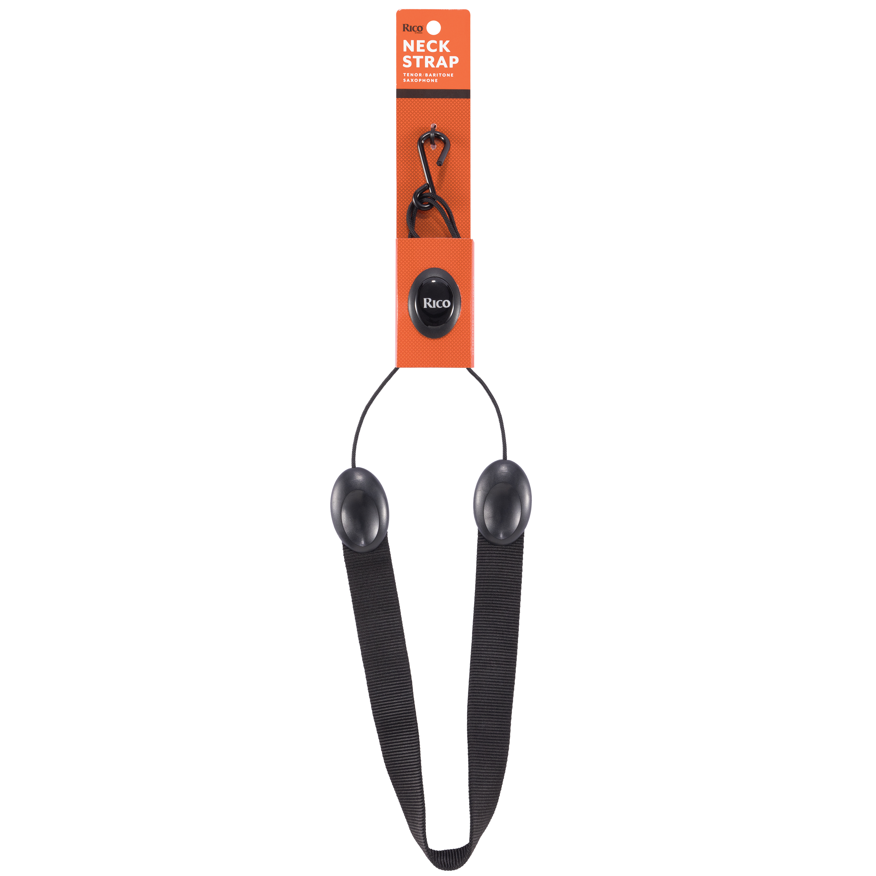 Rico Saxophone Strap, Tenor/Baritone, Black Nylon