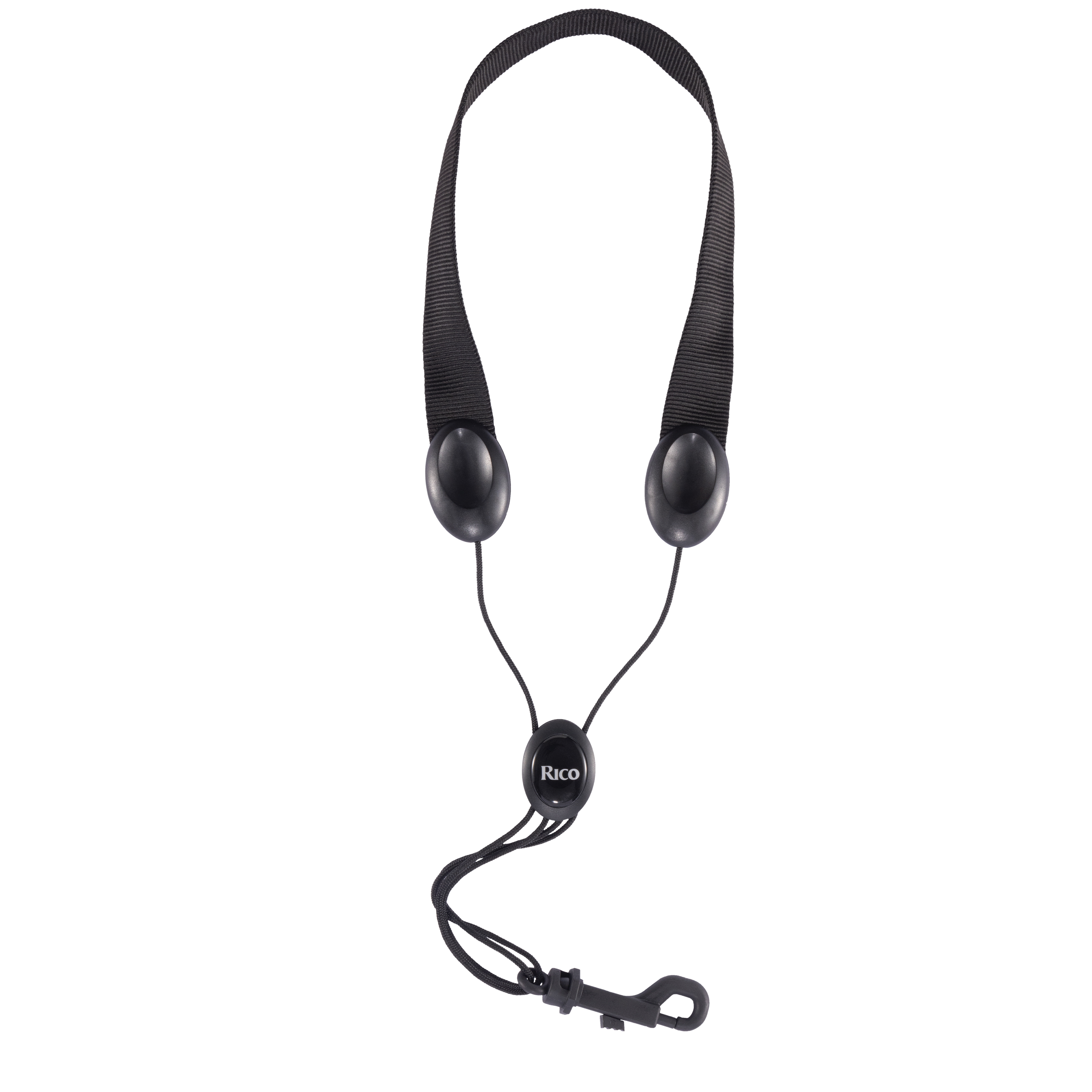Rico Saxophone Strap, Tenor/Baritone, Black Nylon, Snap Hook